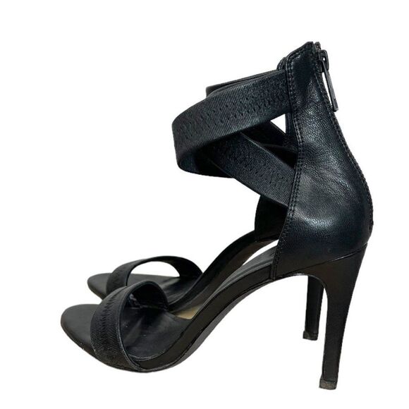Joie Elaine Black Leather Open Toe Stiletto Criss Cross Sandals EU 38, US 8 M - Picture 3 of 9